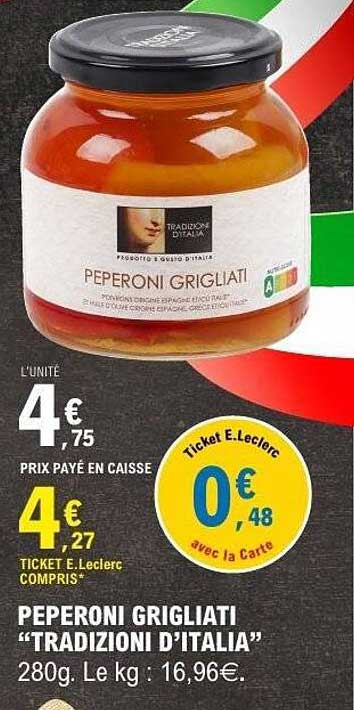 PEPERONI GRIGLIATI "TRADIZIONI D'ITALIA"