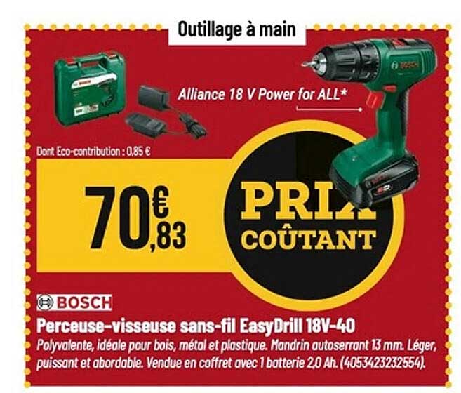 Perceuse-visseuse sans-fil EasyDrill 18V-40