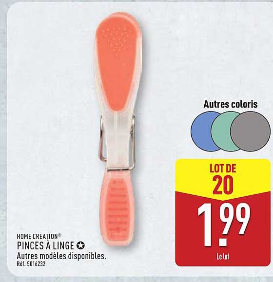 PINCES À LINGE LOT DE 20