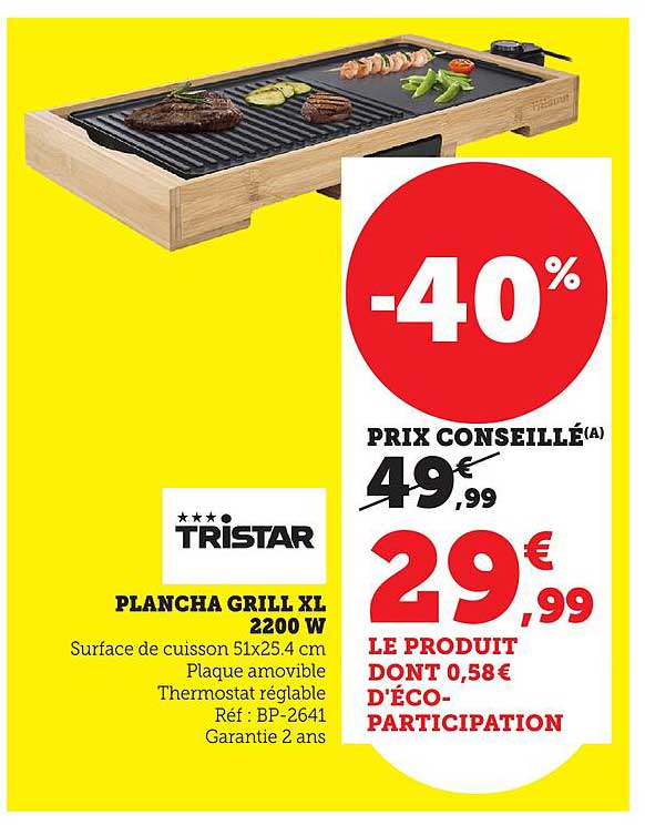 PLANCHA GRILL XL 2200 W