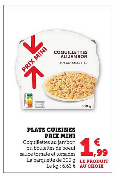 PLATS CUISINES PRIX MINI