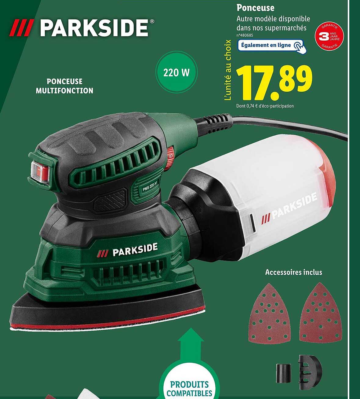 Ponceuse multifonction PARKSIDE 220 W