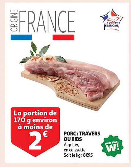 Porc : Travers ou ribs