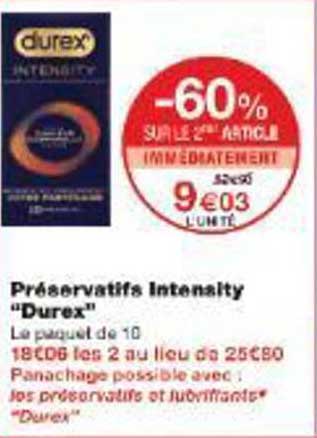 Préservatifs Intensity "Durex"