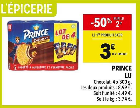 PRINCE LU - Lot de 4