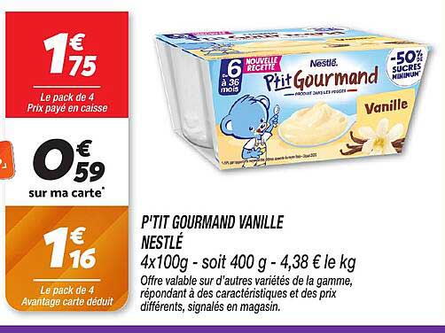 P'TIT GOURMAND VANILLE NESTLÉ
