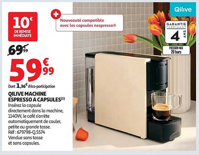 QLIVE MACHINE ESPRESSO A CAPSULES
