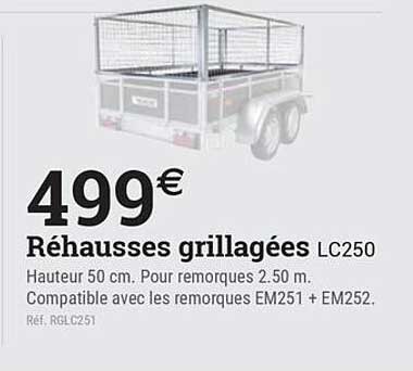 Réhausses grillagées LC250