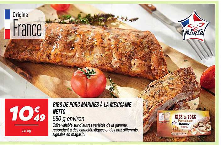 RIBS DE PORC MARINÉS À LA MEXICAIINE