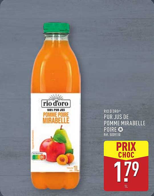 RIO D'ORO® PUR JUS DE POMME MIRABELLE POIRE