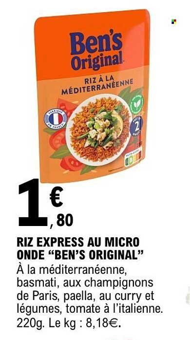 RIZ EXPRESS AU MICRO ONDE "BEN'S ORIGINAL"