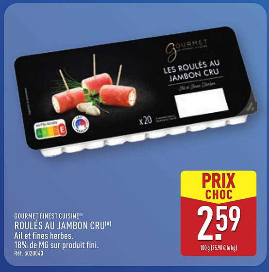 ROULÉS AU JAMBON CRU