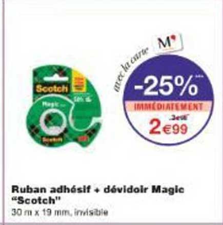 Ruban adhésif + dévidoir Magic "Scotch"