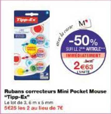 Rubans correcteurs Mini Pocket Mouse "Tipp-Ex"