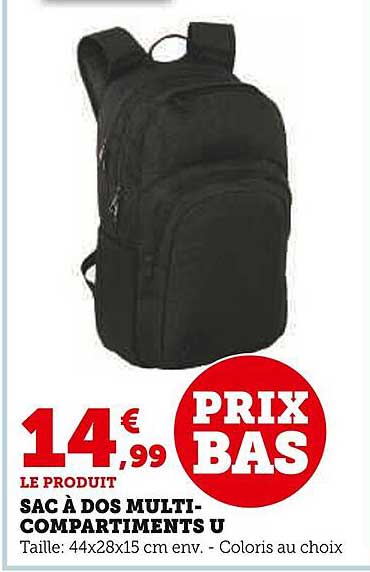 SAC À DOS MULTI-COMPARTIMENTS U