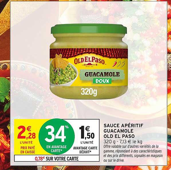 SAUCE APÉRITIF GUACAMOLE OLD EL PASO