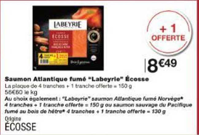 Saumon Atlantique fumé "Labeyrie" Écosse