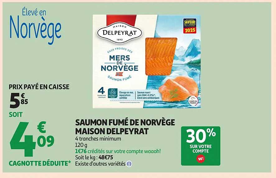 SAUMON FUMÉ DE NORVÈGE MAISON DELPEYRAT