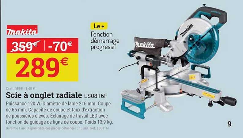 Scie à onglet radiale LS0816F