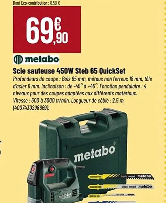 Scie sauteuse 450W Steb 65 QuickSet
