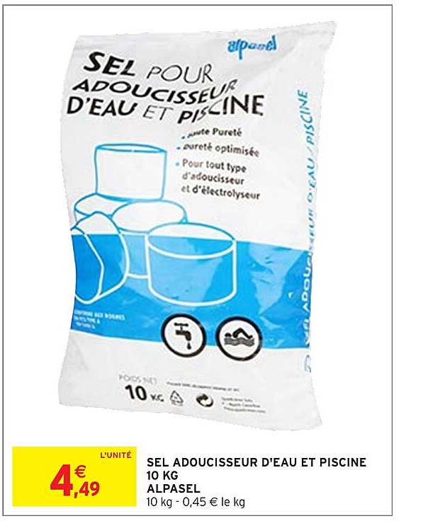 SEL ADOUCISSEUR D'EAU ET PISCINE 10 KG ALPASEL