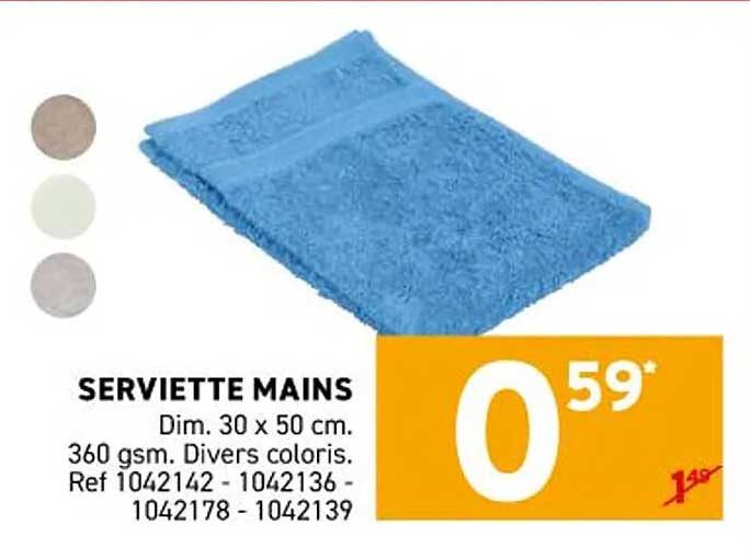 SERVIETTE MAINS