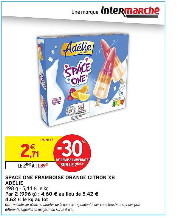 SPACE ONE FRAMBOISE ORANGE CITRON X8