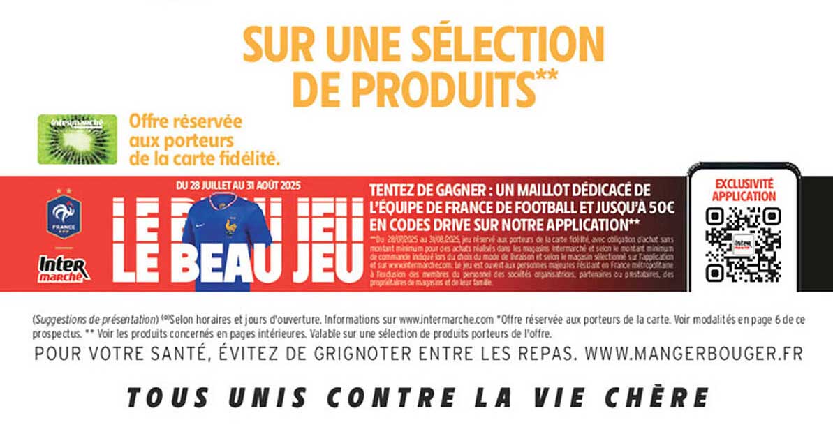 SUR UNE SÉLECTION DE PRODUITS**