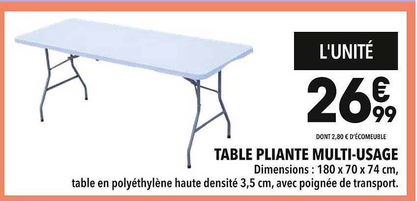 TABLE PLIANTE MULTI-USAGE
