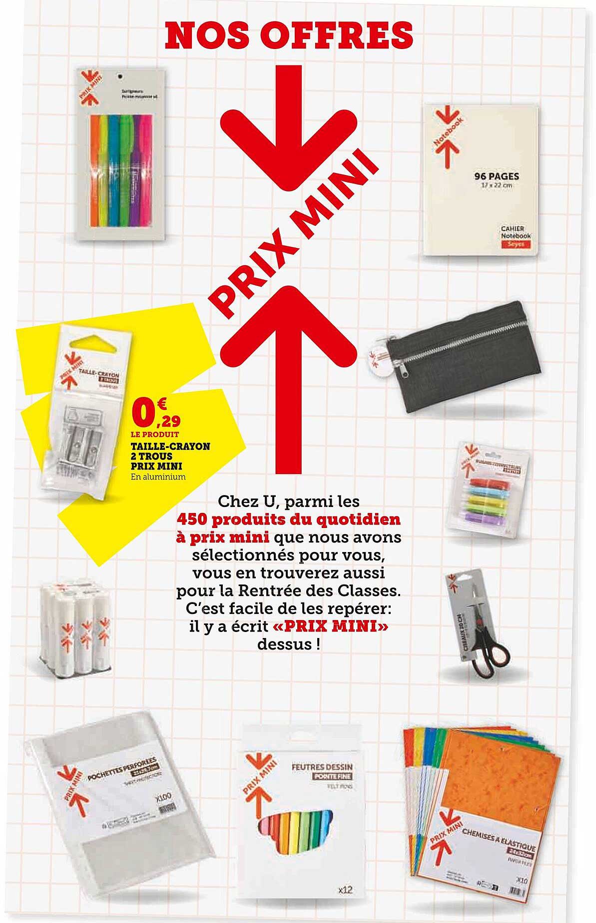 Taille-crayon 2 trous prix mini
