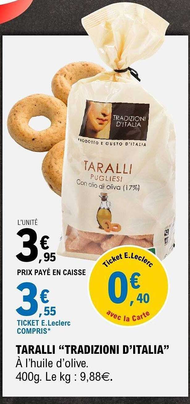 TARALLI "TRADIZIONI D’ITALIA" À l’huile d’olive.
