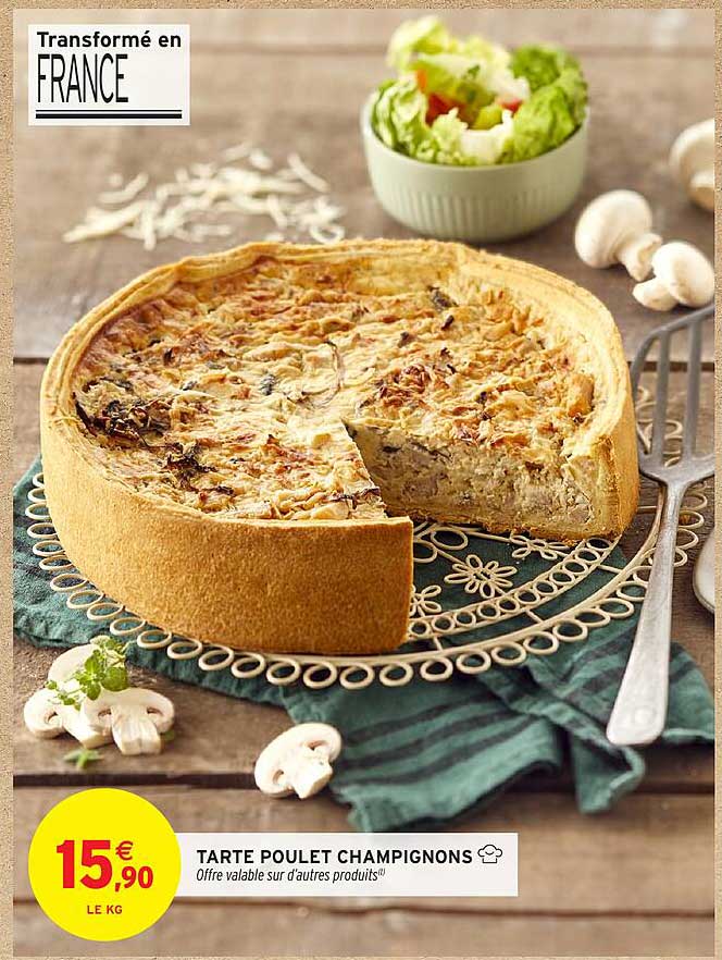 TARTE POULET CHAMPIGNONS