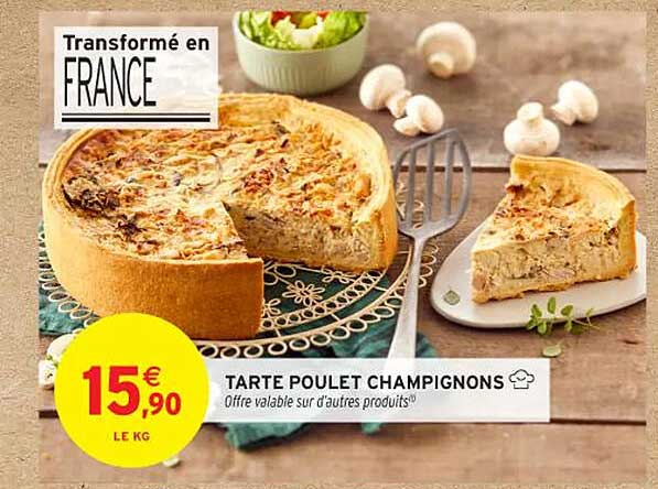 TARTE POULET CHAMPIGNONS