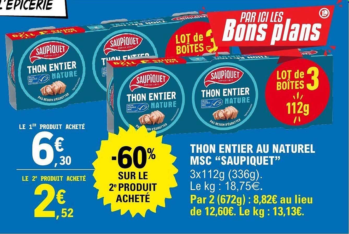 THON ENTIER AU NATUREL MSC “SAUPIQUET”