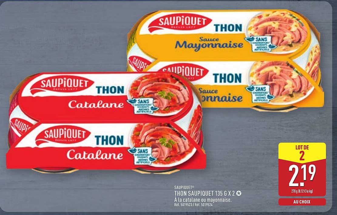 THON SAUPIQUET 135 G X 2