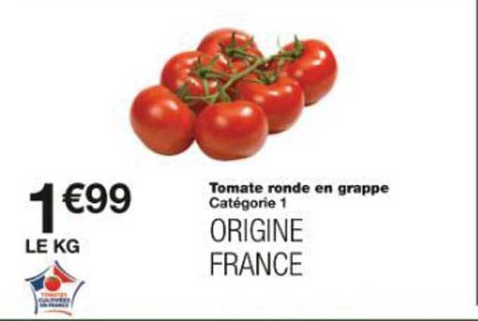 Tomate ronde en grappe