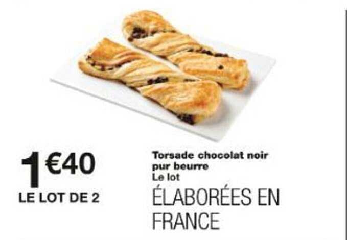 Torsade chocolat noir pur beurre