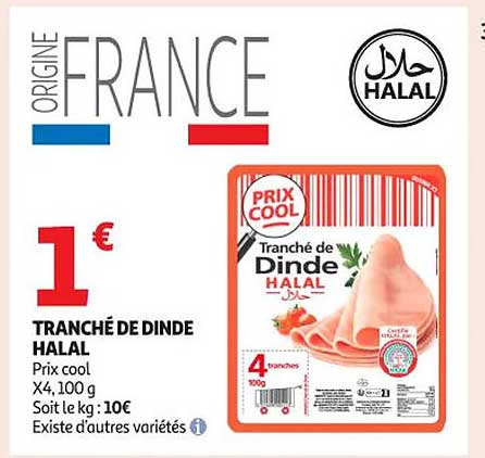 TRANCHÉ DE DINDE HALAL