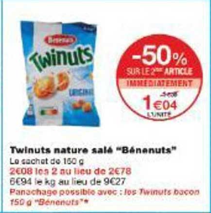 Twinuts nature salé "Bénénuts"
