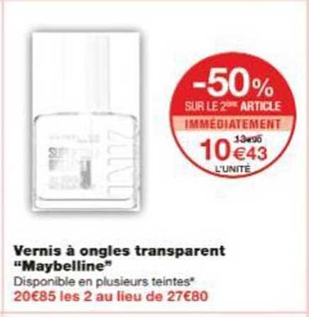 Vernis à ongles transparent “Maybelline”