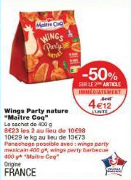 Wings Party nature "Maître Coq"