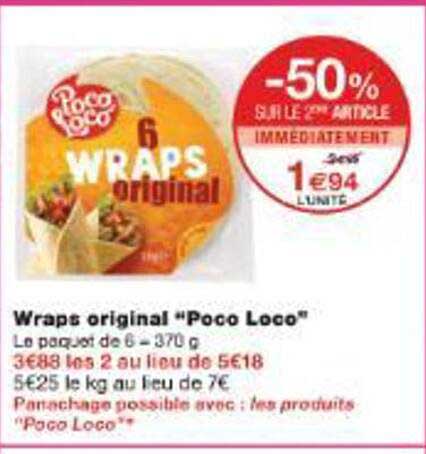 Wraps original "Poco Loco"