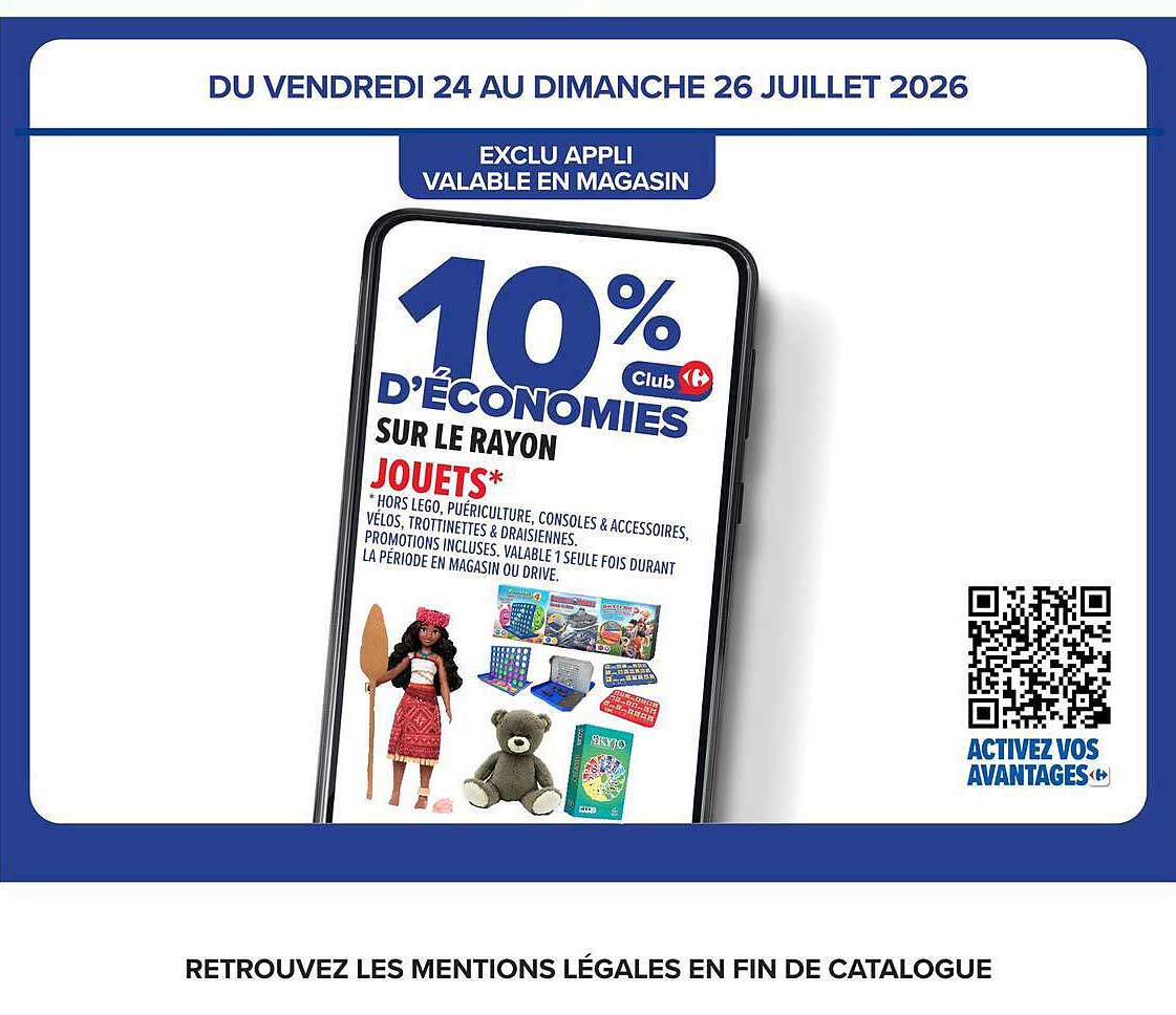 10% D'ÉCONOMIES SUR LE RAYON JOUETS*