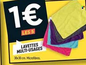 1€ LES 5 LAVETTES MULTI-USAGES
