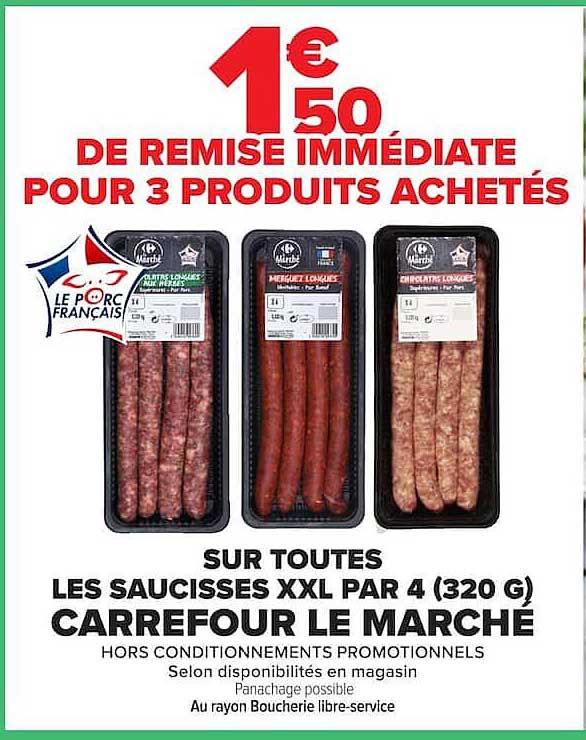 1€50 DE REMISE IMMÉDIATE POUR 3 PRODUITS ACHETÉS