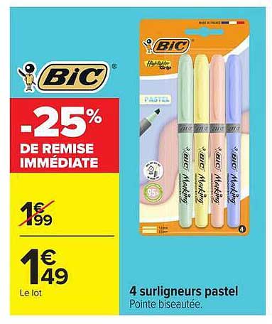 -25% DE REMISE IMMÉDIATE