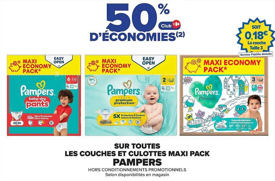 50% D'ÉCONOMIES(2)