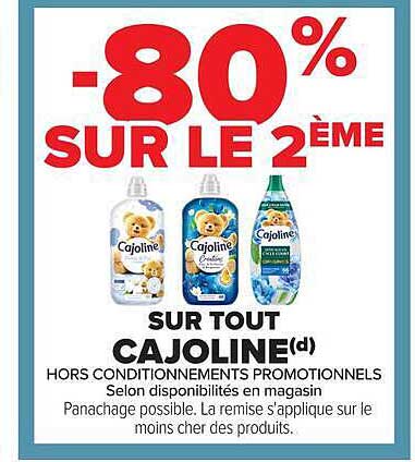 -80% SUR LE 2ÈME SUR TOUT CAJOLINE(d)