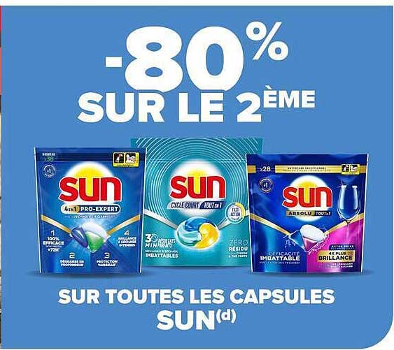 -80% SUR LE 2ÈME SUR TOUTES LES CAPSULES SUN(d)