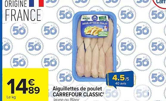 Aiguillettes de poulet CARREFOUR CLASSIC'